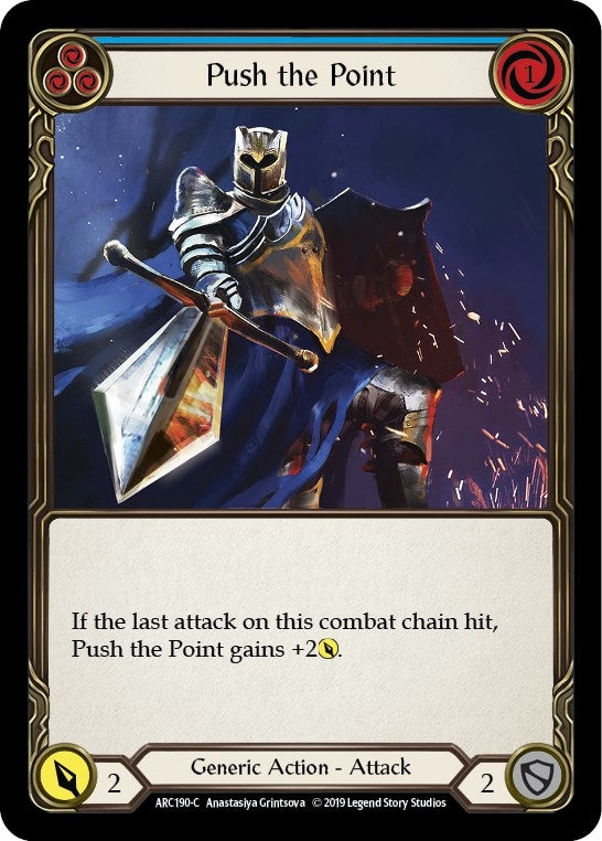 Push the Point (Blue) (190) [ARC] - Flesh and Blood TCG Single