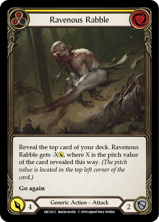 Ravenous Rabble (Yellow) (192) [ARC] - Flesh and Blood TCG Single