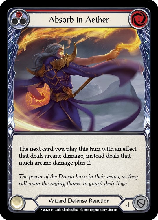 Absorb in Aether (Red) (123) [ARC] - Flesh and Blood TCG Single
