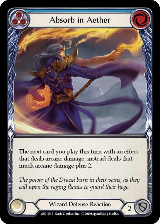 Absorb in Aether (Blue) (125) [ARC] - Flesh and Blood TCG Single