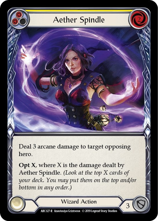 Aether Spindle (Yellow) (127) [ARC] - Flesh and Blood TCG Single
