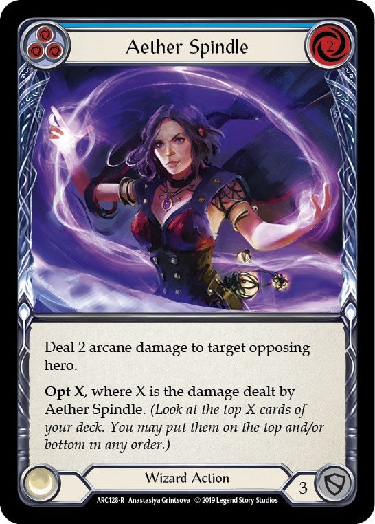 Aether Spindle (Blue) (128) [ARC] - Flesh and Blood TCG Single