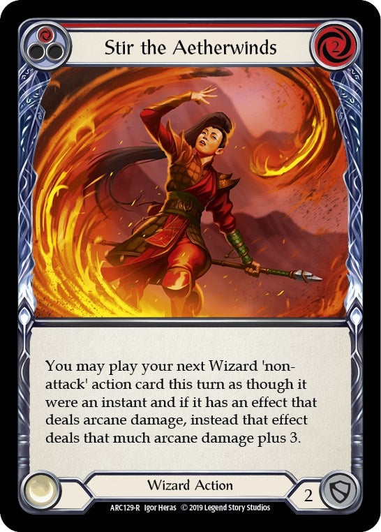 Stir the Aetherwinds (Red) (129) [ARC] - Flesh and Blood TCG Single