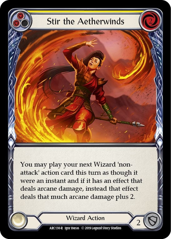 Stir the Aetherwinds (Yellow) (130) [ARC] - Flesh and Blood TCG Single