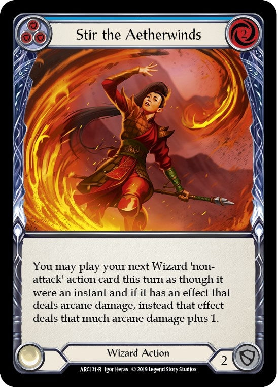 Stir the Aetherwinds (Blue) (131) [ARC] - Flesh and Blood TCG Single