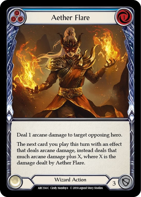 Aether Flare (Blue) (134) [ARC] - Flesh and Blood TCG Single