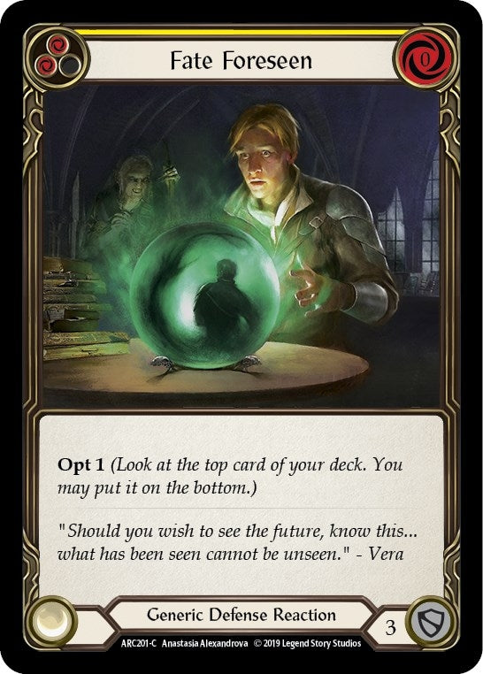 Fate Foreseen (Yellow) (201) [ARC] - Flesh and Blood TCG Single