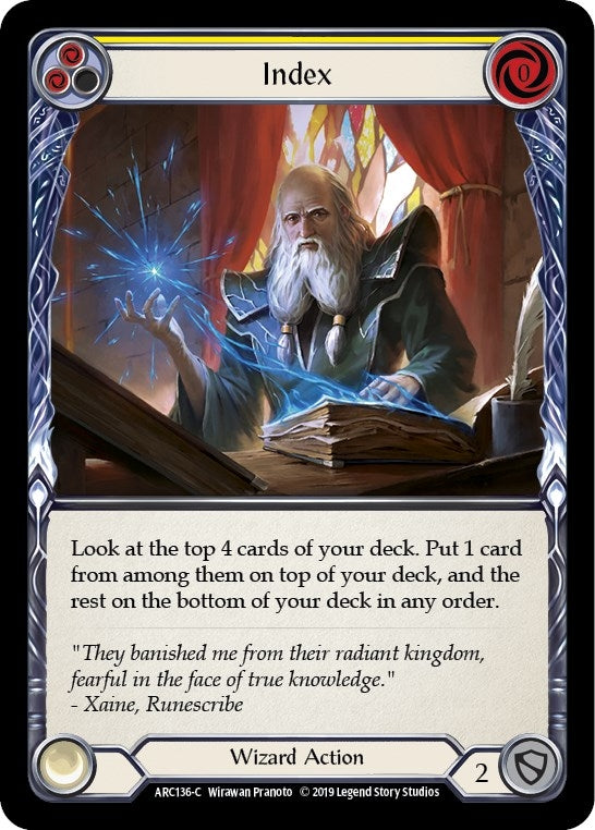 Index (Yellow) (136) [ARC] - Flesh and Blood TCG Single