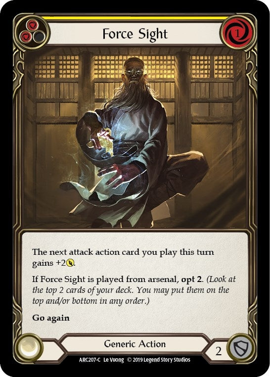 Force Sight (Yellow) (207) [ARC] - Flesh and Blood TCG Single