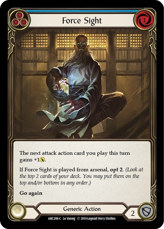 Force Sight (Blue) (208) [ARC] - Flesh and Blood TCG Single