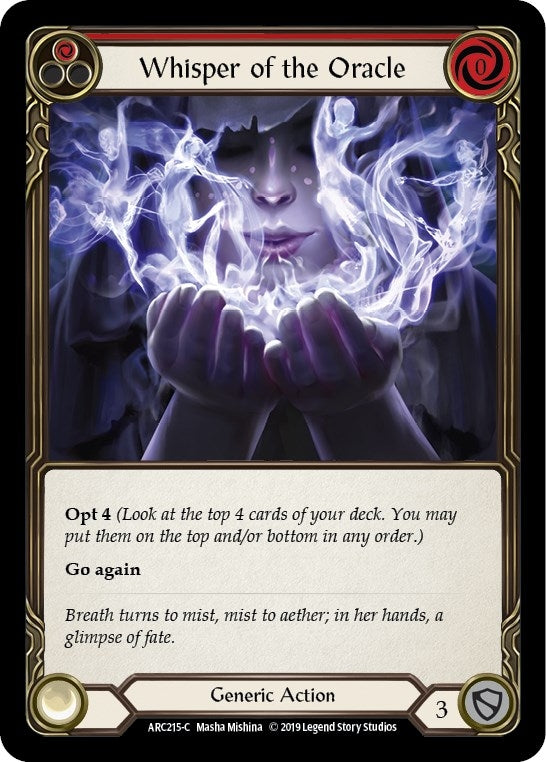Whisper of the Oracle (Red) (215) [ARC] - Flesh and Blood TCG Single
