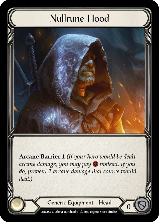 Nullrune Hood (155) [ARC] - Flesh and Blood TCG Single