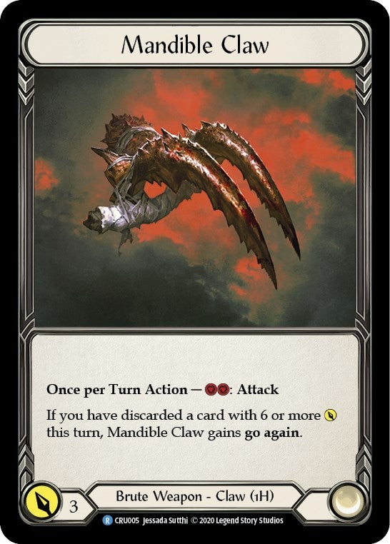 Mandible Claw (Reverse) (5) [CRU] - Flesh and Blood TCG Single