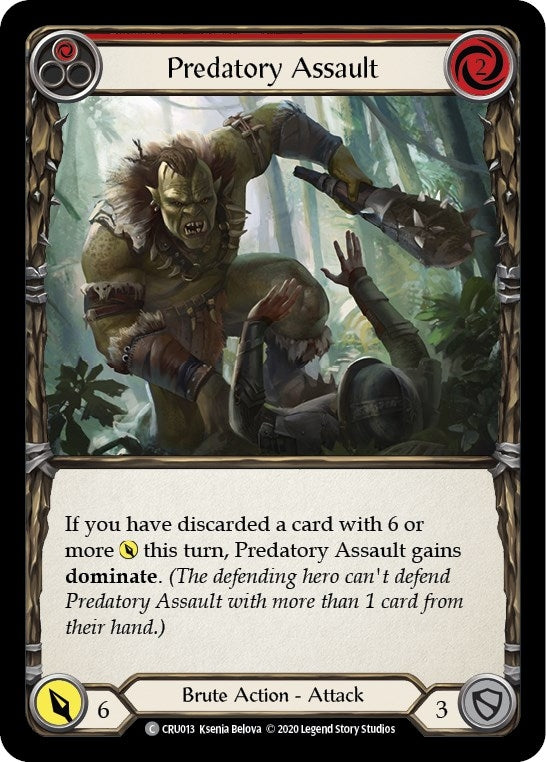 Predatory Assault (Red) (13) [CRU] - Flesh and Blood TCG Single
