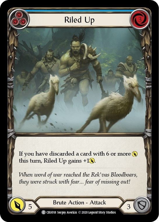 Riled Up (Blue) (18) [CRU] - Flesh and Blood TCG Single