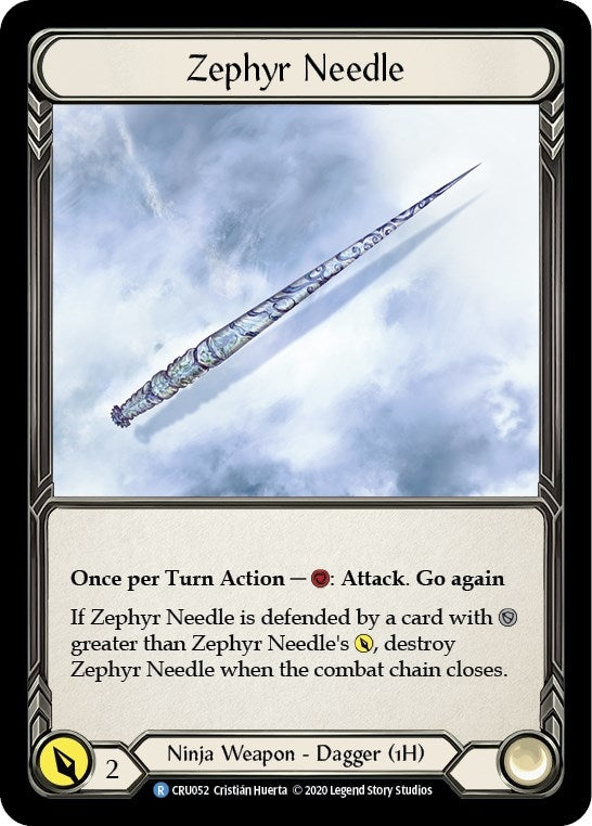 Zephyr Needle (Reverse) (52) [CRU] - Flesh and Blood TCG Single