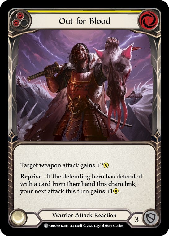 Out for Blood (Yellow) (89) [CRU] - Flesh and Blood TCG Single