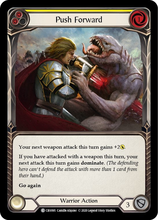 Push Forward (Yellow) (95) [CRU] - Flesh and Blood TCG Single