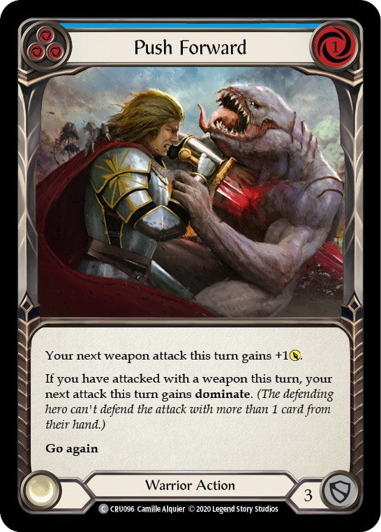 Push Forward (Blue) (96) [CRU] - Flesh and Blood TCG Single