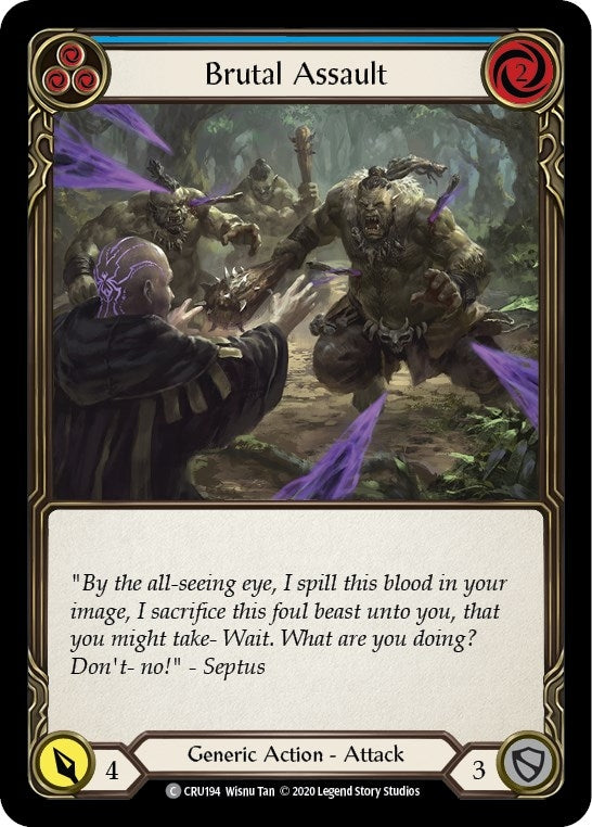 Brutal Assault (Blue) (194) [CRU] - Flesh and Blood TCG Single