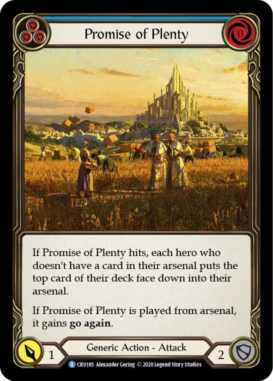 Promise of Plenty (Blue) (185) [CRU] - Flesh and Blood TCG Single