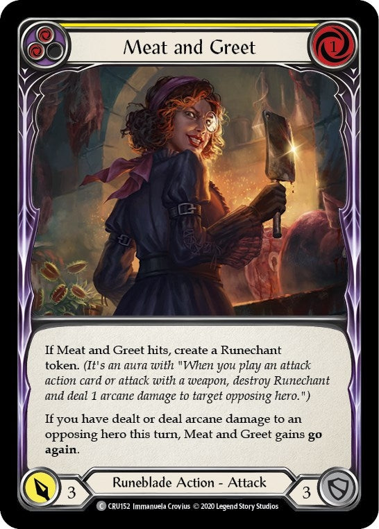 Meat and Greet (Yellow) (152) [CRU] - Flesh and Blood TCG Single