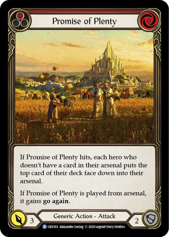 Promise of Plenty (Red) (183) [CRU] - Flesh and Blood TCG Single
