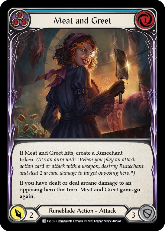 Meat and Greet (Blue) (153) [CRU] - Flesh and Blood TCG Single