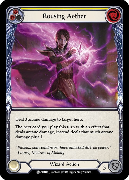 Rousing Aether (Yellow) (172) [CRU] - Flesh and Blood TCG Single