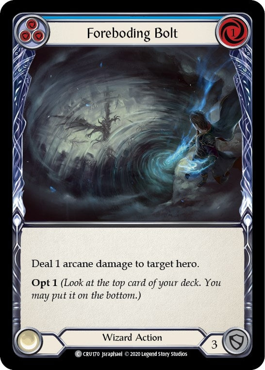 Foreboding Bolt (Blue) (170) [CRU] - Flesh and Blood TCG Single