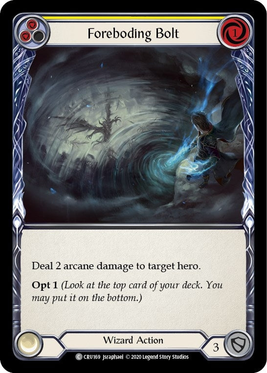 Foreboding Bolt (Yellow) (169) [CRU] - Flesh and Blood TCG Single