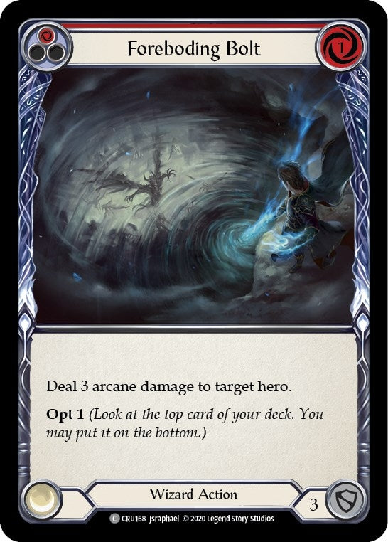 Foreboding Bolt (Red) (168) [CRU] - Flesh and Blood TCG Single