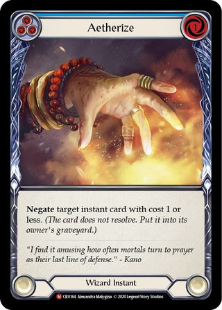Aetherize (164) [CRU] - Flesh and Blood TCG Single