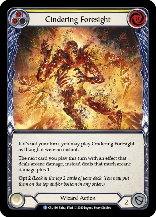 Cindering Foresight (Yellow) (166) [CRU] - Flesh and Blood TCG Single