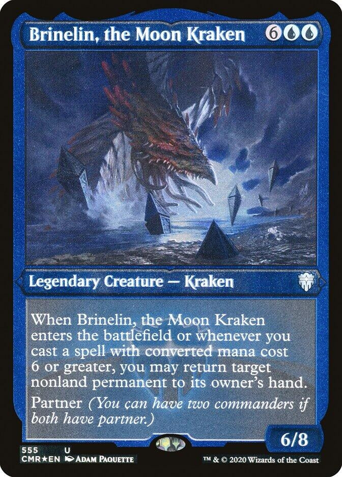 Brinelin the Moon Kraken (Foil Etched) (555) [CMR] - MTG Single