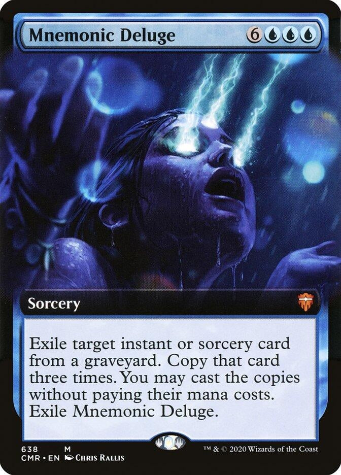 Mnemonic Deluge (Extended Art) (638) [CMR] - MTG Single