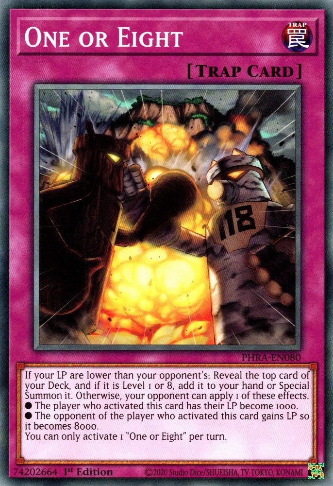 One or Eight (80) (PHRA) - YuGiOh Single