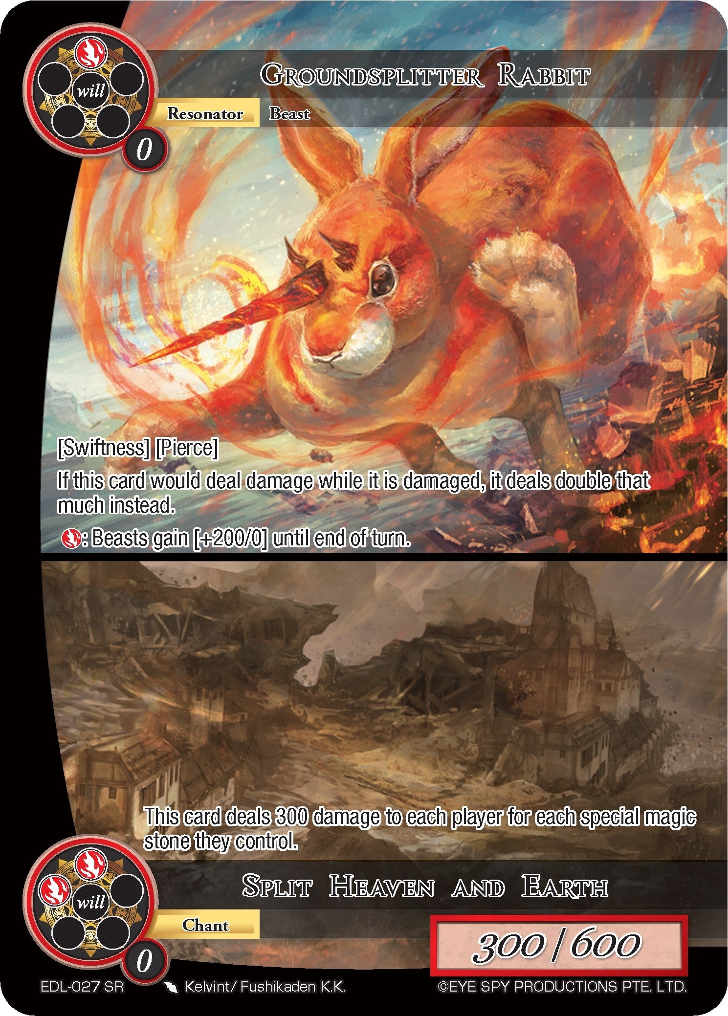 Groundsplitter Rabbit // Split Heaven and Earth (27) [EDL] - Force of Will Single