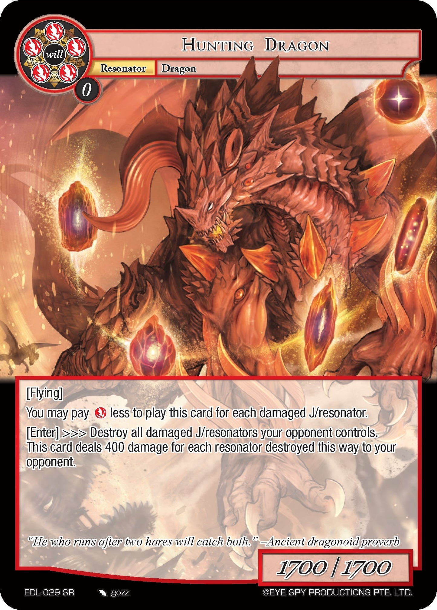 Hunting Dragon (29) [EDL] - Force of Will Single