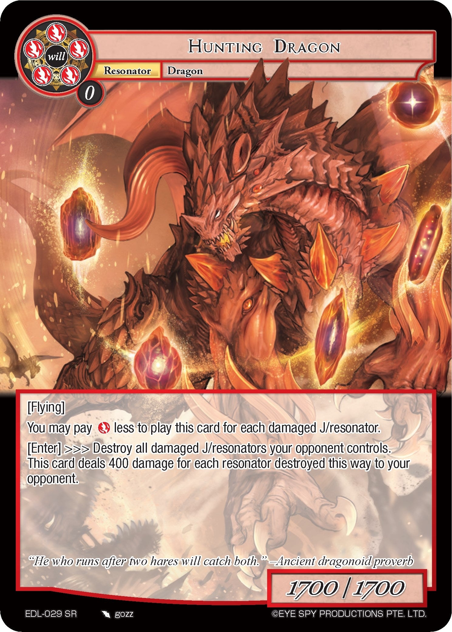 Hunting Dragon (29) [EDL] - Force of Will Single
