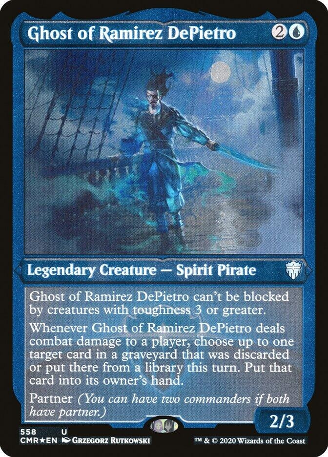 Ghost of Ramirez DePietro (Foil Etched) (558) [CMR] - MTG Single