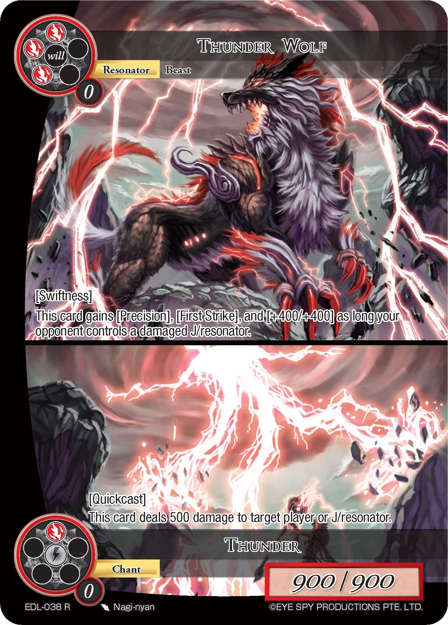 Thunder Wolf // Thunder (38) [EDL] - Force of Will Single