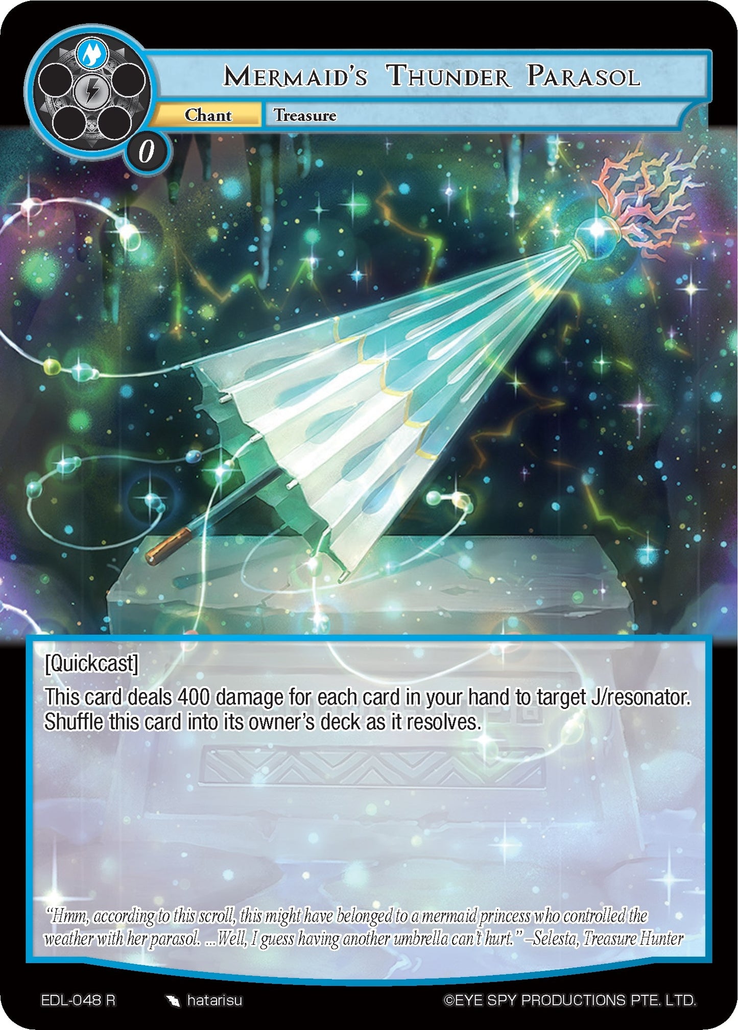Mermaid’s Thunder Parasol (48) [EDL] - Force of Will Single
