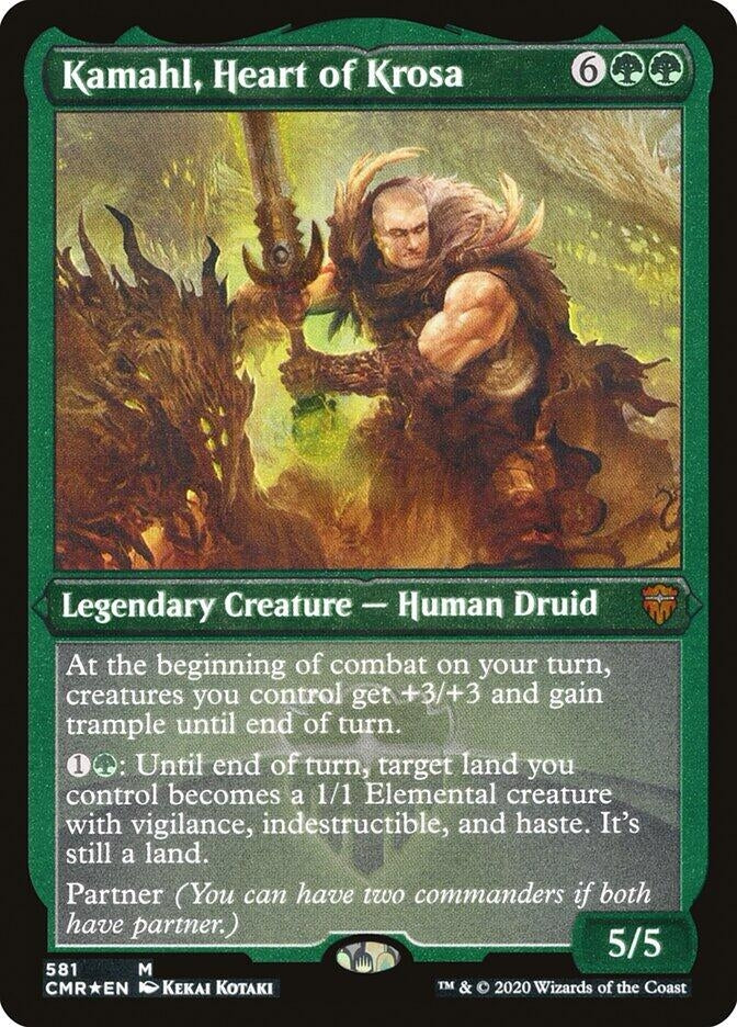 Kamahl Heart of Krosa (Foil Etched) (581) [CMR] - MTG Single