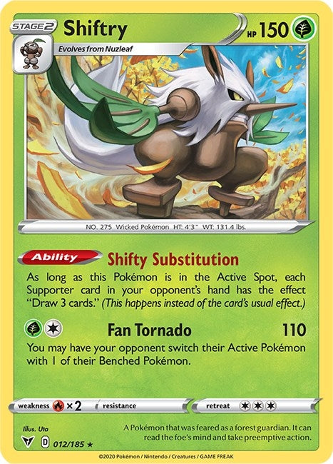 Image for Shiftry (012/185) (SWSH04: Vivid Voltage) - Pokemon