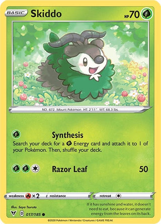 Skiddo (017/185) (SWSH04: Vivid Voltage)