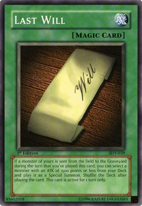 Last Will (39) - YuGiOh Single