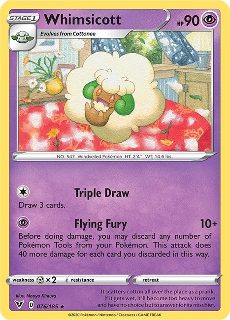 Image for Whimsicott (076/185) (SWSH04: Vivid Voltage) - Pokemon