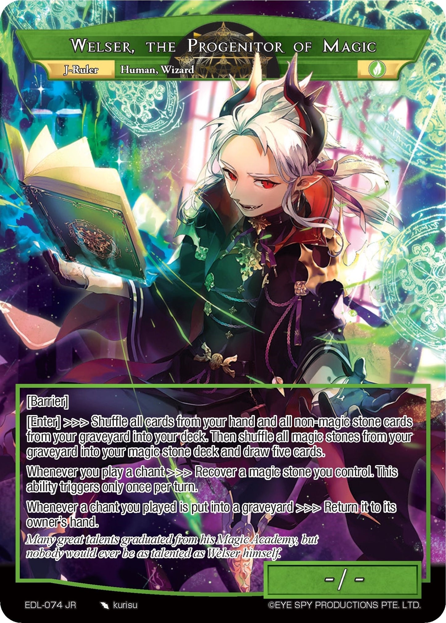 Welser the Progenitor of Magic (74) [EDL] - Force of Will Single