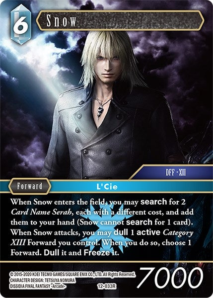 Snow (12) [OP12] - Final Fantasy TCG Single